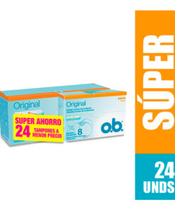 TAMPONES O.B ORIG.SUPER X 16UN +8 UNDS