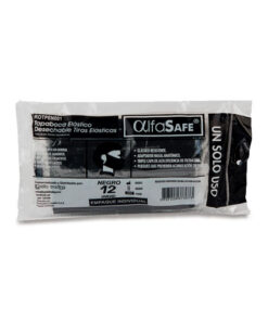 TAPABOCAS ALFASAFE NEGRO BOLSA X 12 UNDS
