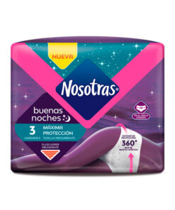 TOALLAS NOSOTRAS B/NOCHES 360 T-M PQTE X 3 UNDS
