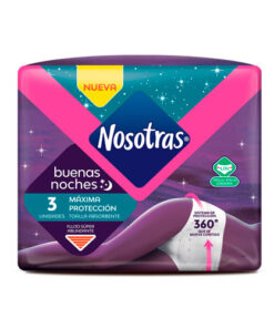 TOALLAS NOSOTRAS B/NOCHES 360 T-L/XL PQTE X 3 UNDS