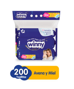 TOALLITAS WINNY AVENA/MIEL X 200 UNDS