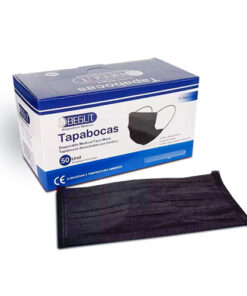 TAPABOCAS BEGUT NEGRO CAJA X 50 UNDS
