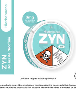ZYN NICOTINA HIERBABUENA 3 MG