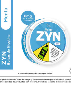 ZYN NICOTINA MENTA 6 MG