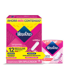 TAMPONES NOSOTRAS REG.S/A X12UNDS +15 PROTECTORES