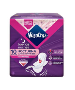 TOALLAS NOSOTRAS B/NOCHES TELA RAPISEC X 10 UNDS