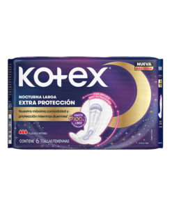 TOALLAS KOTEX NOCTURNA LARGAS EXT.PROT.X6UNDS