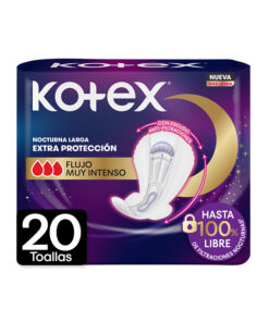 TOALLAS KOTEX NOCTURNA LARGAS EXT.PROT.X20UND