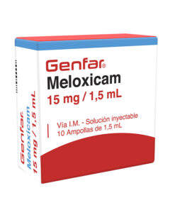 MELOXICAM 15 MG/1.5 ML GENFAR CAJA X 10 AMP