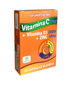 VITAMINA C +VIT.D3+ZINC NATURALMENTE CAJA X 30 CAPS