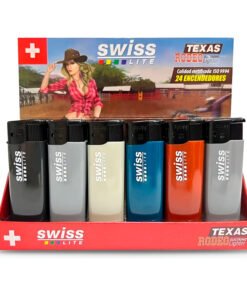 ENCENDEDOR SWISS LITE TEXAS CAJA X 24 UNDS